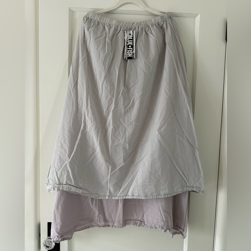Blue Fish Double Layer Skirt in Pearl Smoke - NWT